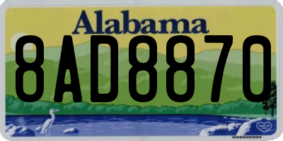 AL license plate 8AD8870