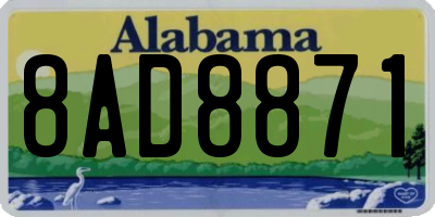 AL license plate 8AD8871