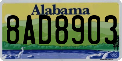 AL license plate 8AD8903