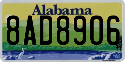 AL license plate 8AD8906