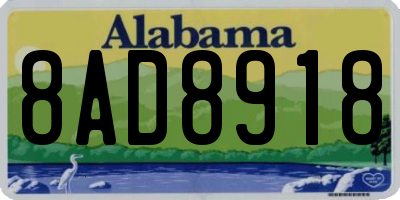 AL license plate 8AD8918
