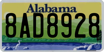AL license plate 8AD8928
