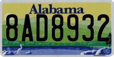 AL license plate 8AD8932