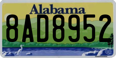 AL license plate 8AD8952