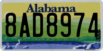 AL license plate 8AD8974