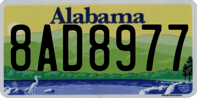 AL license plate 8AD8977