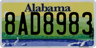 AL license plate 8AD8983