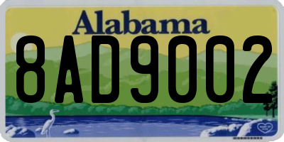 AL license plate 8AD9002