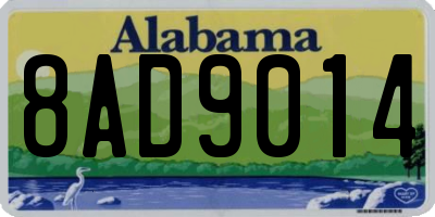 AL license plate 8AD9014