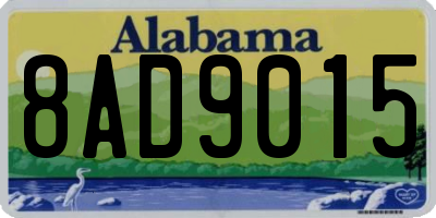 AL license plate 8AD9015