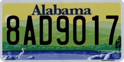 AL license plate 8AD9017