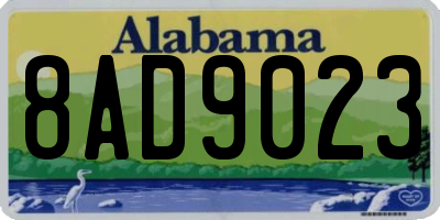 AL license plate 8AD9023