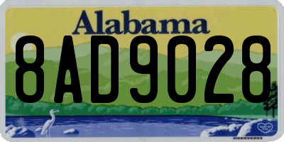 AL license plate 8AD9028