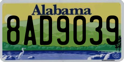 AL license plate 8AD9039