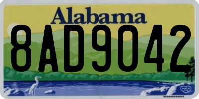 AL license plate 8AD9042