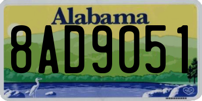 AL license plate 8AD9051