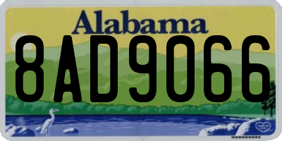 AL license plate 8AD9066