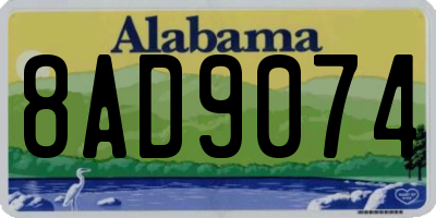 AL license plate 8AD9074