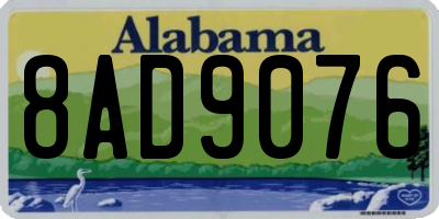 AL license plate 8AD9076