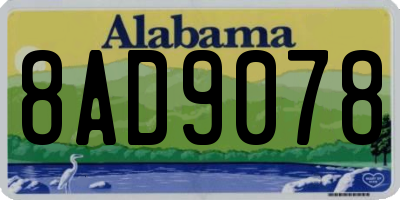 AL license plate 8AD9078