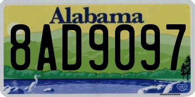 AL license plate 8AD9097