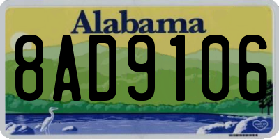 AL license plate 8AD9106