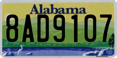 AL license plate 8AD9107