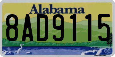 AL license plate 8AD9115