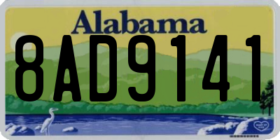 AL license plate 8AD9141
