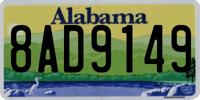 AL license plate 8AD9149