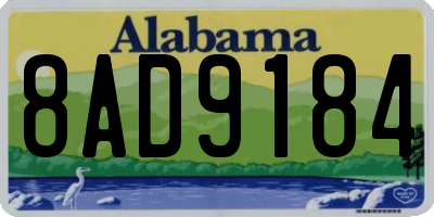 AL license plate 8AD9184