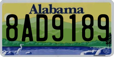AL license plate 8AD9189