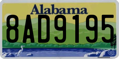 AL license plate 8AD9195