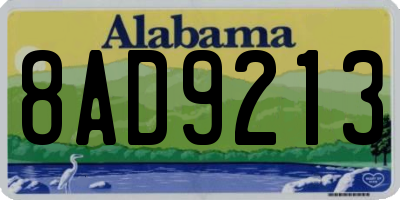 AL license plate 8AD9213