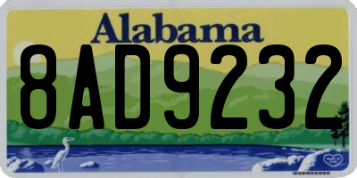 AL license plate 8AD9232
