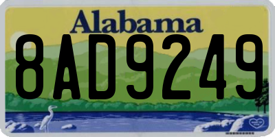 AL license plate 8AD9249