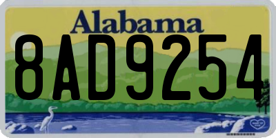 AL license plate 8AD9254