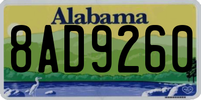 AL license plate 8AD9260