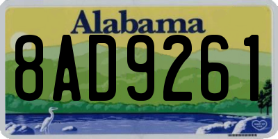 AL license plate 8AD9261