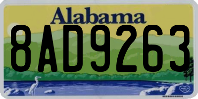 AL license plate 8AD9263