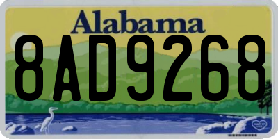AL license plate 8AD9268
