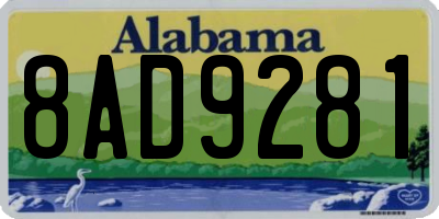 AL license plate 8AD9281