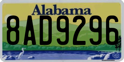 AL license plate 8AD9296