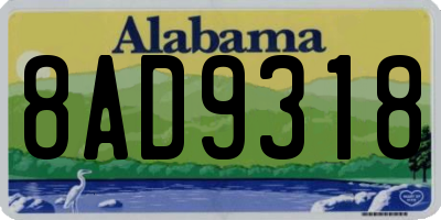 AL license plate 8AD9318