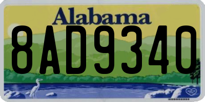 AL license plate 8AD9340