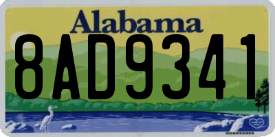 AL license plate 8AD9341