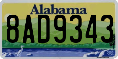 AL license plate 8AD9343