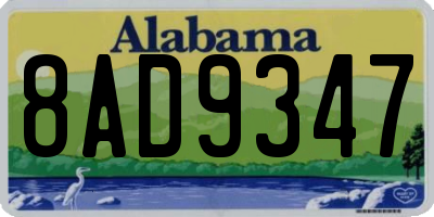 AL license plate 8AD9347