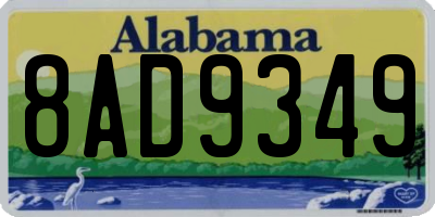 AL license plate 8AD9349