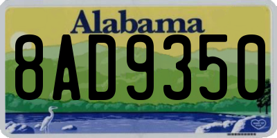 AL license plate 8AD9350